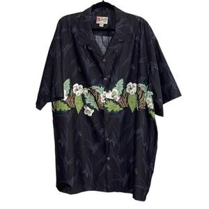 Vintage Hilo Hattie Mens Hawaiian Short Sleeve Button Up Shirt Size 3XL